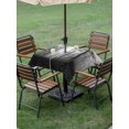 thumbnail image 3 of Outdoor Tablecloth with Umbrella Hole and Zipper, Grey Forest Square Table Cloth 60x60 Inch Waterproof Tablecloth, Vintage Foggy Woods Tree Picnic Table Cover for Patio Camping, 3 of 7