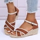 thumbnail image 1 of Sandalias de verano para mujer, sandalias informales para mujer, sandalias de playa romanas Wmkox8yii nm9899, 1 of 5