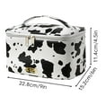 thumbnail image 5 of Travel Waterproof Women Girls Cosmetic Pouch Organizer Makeup Bag with Zipper, Cow Print, 5 of 8