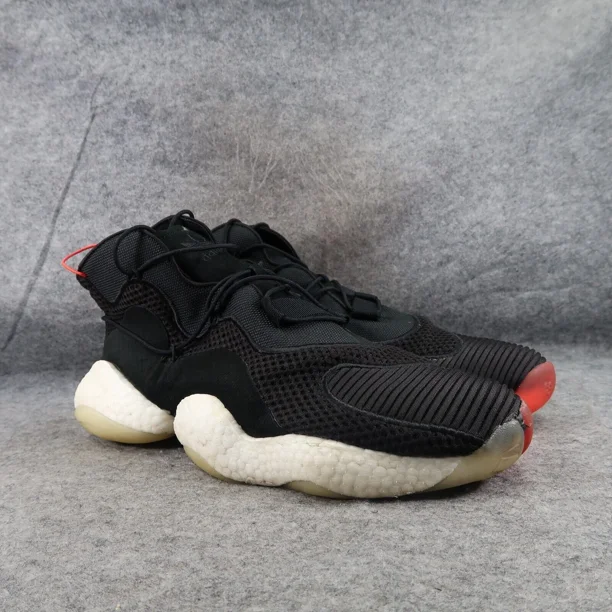 Adi-das Shoes Mens 13 Sneaker Crazy BYW Core Black Athletic High Top Knit Comfort