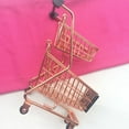 thumbnail image 6 of WHAMVOX Golden Mini Shopping Cart for Desk Decor with Iron Material and Small Size Perfect for Organizing, 6 of 8