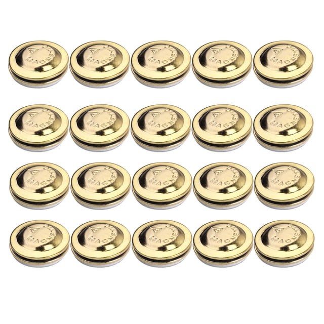 EeaseMX 30 broches magnéticos redondos de aleación de 17 mm, con cierre de broche colorido para bufanda, para disfraz, insignia, decoración de fiesta (dorados)