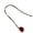 Red, variant on Thin Black Chain Layered Necklace Korean Fashion Jewelry Modern Minimalist Design Versatile Styling Accessory