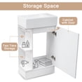 thumbnail image 6 of Harper & Bright Designs Small Bathroom Vanity with Sink 18.6", White Bathroom Vanity Cabinet with Two-tier Storage Shelf, Left or Right Orientation, 6 of 16