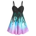 thumbnail image 1 of Tankini Talla Extra Estampado Octopus Acanalado Rosegal  Camisetas sin mangas de talla grande, 1 of 5