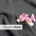 thumbnail image 6 of CGK Linens 7-Piece Extra Deep Pocket Sheet Set With Extra Matching Pillowcases - Split King Size Bed Sheets Fits 18"-24" Mattresses, Dark Gray, 6 of 7
