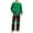 03 Green, variant on YueHuiYing Men's Pajamas Set 2 Piece Long Sleeve T-Shirt Loungewear Long Plaid Pants with Pocket