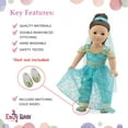 thumbnail image 4 of Emily Rose 18 Inch Doll Clothes 4 Piece Princess Jasmine-Inspired Doll Outfit | Includes One of a Kind 18" Doll Shoes! | Fits 18 Inch American Girl Dolls, 4 of 9