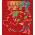 thumbnail image 2 of Girl's Star Wars: The Book of Boba Fett Retro Rainbow Logo  Graphic Tee Red Large, 2 of 5
