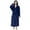 Dark Blue, variant on ALLLIST Big And Tall Men's Pajamas Long Sleeve Fleece with Pockets Black Robes Hooded Solid Bathrobes Teen's Pajamas S-5XL
