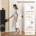 thumbnail image 4 of HOMCOM Armoire à Chaussures avec 3 Tiroirs Basculants, Armoire de Rangement à Chaussures Mince, Noir, 4 of 10