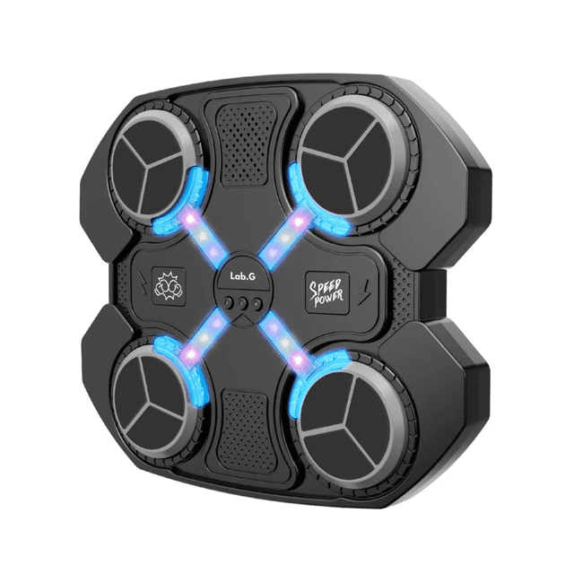 Máquina De Boxeo Infantil Con Música Y Luces Juego De Lucha Lab.G Negro
