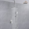 thumbnail image 6 of Boyel Living Shower System 12 inches Ceiling Mount 2-Functions Shower Faucet Set with Handheld Shower,Brushed Nickel, 6 of 10