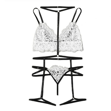 

Fashion New Women Lace Black Lingerie V-Neck Underwear Thong