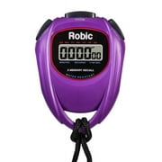Robic SC-429 Water Resistant All Purpose Stopwatch, Purple