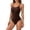 Coffee, variant on Coffee One Piece Bathing Suit for Women Tummy Control High Cut One Piece Swimsuit Womens Swim Suit