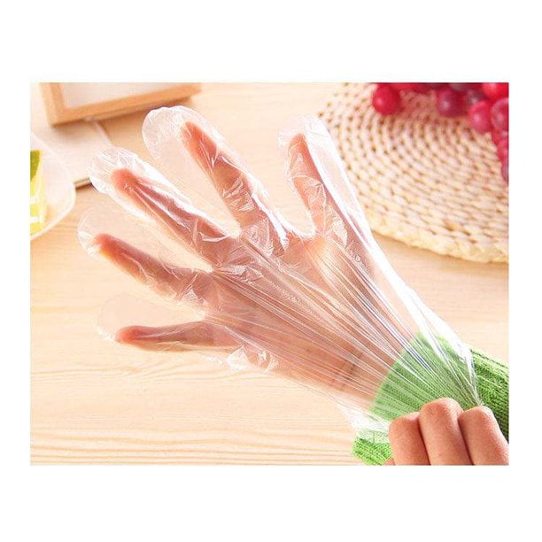 LIEAGLE 100 PCS Food Prep Gloves Disposable Gloves Clear Gloves Powder Free Food Serving Gloves Protective Plastic Gloves