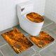 thumbnail image 1 of Juego de alfombras de baño de 3 piezas ABPHQTO fuego y llamas intensas alfombra de baño contorno tapa de inodoro, 1 of 2