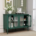 thumbnail image 6 of HLR 47.7" Modern Vintage Sideboards Buffet Cabinet with 4 Glass Door, Green, 6 of 6