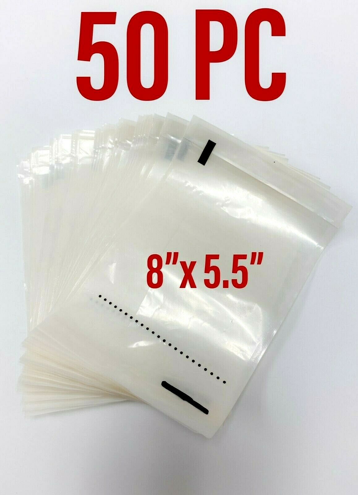 50 Self Adhesive 8" X 5.5" Clear Shipping Labels Packing Envelopes
