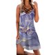 thumbnail image 2 of ICHUANYI Clearance Fashion Women Casual Sexy V-Neck Printing Dresses Summer Sleeveless Lace Up Pullover Dress(Purple, M) ICHUANYI WER2023081110538, 2 of 4