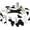 Cow, variant on Autumn Tablecloth Fall Round Tablecloth 60 Inch Washable Reusable Harvest Tablecloth for Home Parties Dinner Picnic Dining Kitchen Decor
