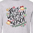 thumbnail image 4 of Inktastic Jesus is the Reason for the Season Christmas Bells and Stars Long Sleeve Youth T-Shirt, 4 of 5
