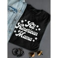 thumbnail image 3 of All American Mama Stars Quote Shaped T-Shirt Women -Smartprints Designs, Female Large, 3 of 4