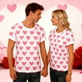 thumbnail image 3 of Busydd Womens T Shirts Fashion Love Heart Print Valentine's Day T Shirts for Women Casual Short Sleeve Round Neck Couple Summer Tops, 3 of 9