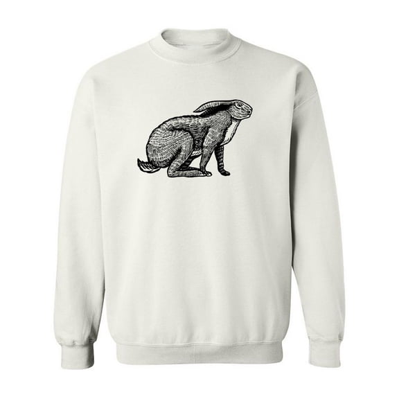 Wild Hare Pencil Drawing Sweatshirt Men -Image by Shutterstock, Male 5X-Large
