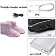 thumbnail image 4 of USB Electric Heating Slippers, Heated Feet Warmers, Heating Slippers, Soft Winter Warm Heating Booties Electric Heated Foot, Winter Warmer High Boot Slippers Shoes, for Women Men, 4 of 5
