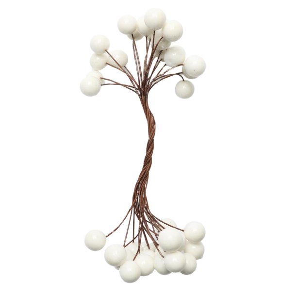 200stk. De Bayas Artificiales Con Varillas, Accesorios Para El Cabello Hechos Para Novias Y Damas Blanco