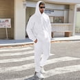 thumbnail image 6 of Fgvctg Sweatsuits Men 2 Piece Outfit Fall Sweatsuit Athletic Jogger Sweatpants Plus Size Fleece Tracksuits Oversized Sweatshirt Lounge Set with Pockets White M, 6 of 9