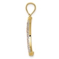 thumbnail image 2 of Auriga Fine Jewelry 14K Two-tone w/White Rhodium Diamond-cut Moon Pendant for Women, 2 of 6