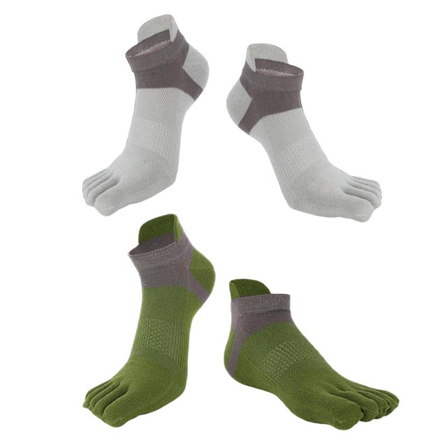 4 Uds calcetines suaves Unisex de corte bajo para los del pie calcetines de malla para ejercicio de red calcetines para botas de cinco Gris Yinane Calcetines unisex de cinco dedos