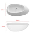thumbnail image 2 of Boyel Living 71 in. Solid Surface Free-Standing Bathtub with Centre Drain in Matte White, 2 of 8