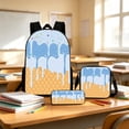 thumbnail image 2 of JCCXIN Teens School Backpack Set For Boys Girls Ice-Cream Graphic Primary Middle High School College Backpacks With Pencil Case Crossbody Bag 3 PC Sets Cute Lightweight Large Capacity Daily Bags,Blue, 2 of 4