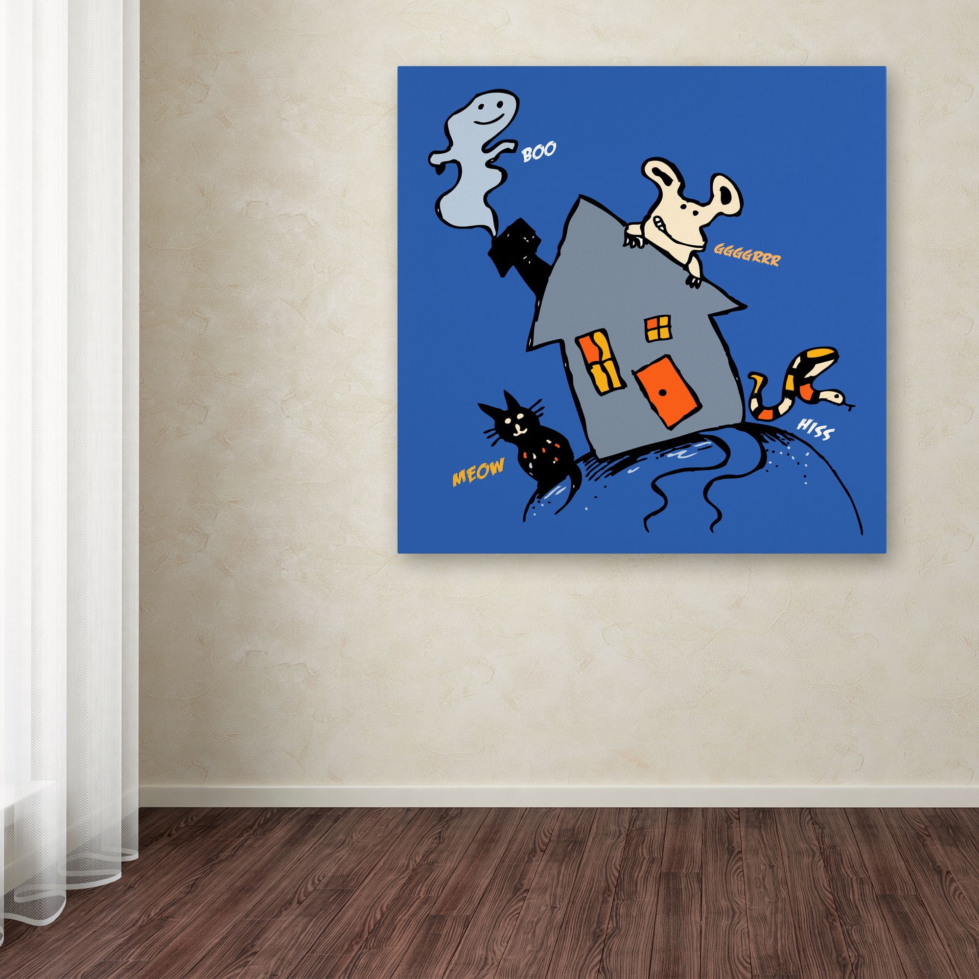 Trademark Fine Art "Halloween House" Canvas Art by Carla Martell