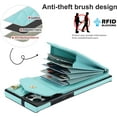 thumbnail image 4 of REQO Phone Case for Samsung Galaxy S22 Ultra 5G Wallet Cover with Tempered Glass Screen Protector and Crossbody Ring RFID Blocking Card Holder Cell S22ultra 22S S 22 S22ultra5g 6.8 Women Teal, 4 of 7