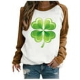 thumbnail image 1 of FAIWAD Tunique Femme Saint-Patrick Manches Longues Col Rond Tunique Grande Taille Pull, 1 of 4