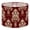 Burgundy Red, variant on Linen Drum Lamp Shades Floral Arch Deep Red Gold Ornamental Design 13" x 13" x 10" Lampshade for Table Lamps Floor Lamps Lamp Shade Replacement Easy Assembly Required