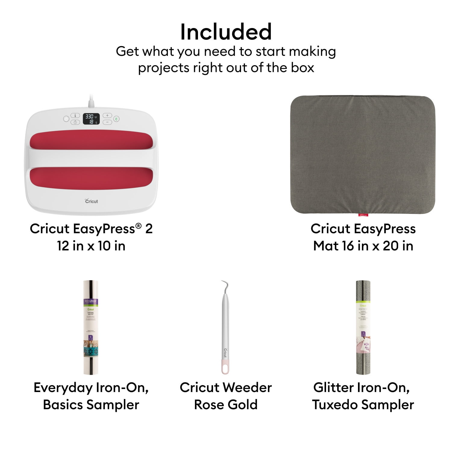 Cricut EasyPress in Raspberry Iron-on Starter Kit