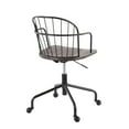 thumbnail image 3 of LumiSource Riley High-Back Office Chair, Dark Walnut/Black, 3 of 7