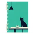 thumbnail image 7 of FORMRS 1-Subject Spiral Notebook 8" x 5" College Ruled 60 Refillable Sheet A5 Hard Cover, 2 Pack, Green Cat, 7 of 7