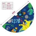 thumbnail image 5 of Kll 30" Christmas Tree Skirt Dinosaur In Space Xmas Tree Skirts Mat For New Year Xmas Holiday Party Indoor Outdoor Home Decoration, 5 of 9