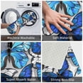 thumbnail image 3 of Balery Blue and White Butterflies Felpudo de franela, resistente a las manchas y a la decoloración, para uso interior y exterior, fácil de limpiar, 40 x 60 cm, 3 of 7