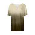 thumbnail image 5 of SWSTBBY Summer Tops for Women,Womens Tops,Women's Casual Gradient Short-Sleeved V-Neck Top Blouse, 5 of 5