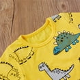 thumbnail image 3 of Boy T-shirt Set  Neck Printed T-shirt Lace Up Short Pants, 3 of 6