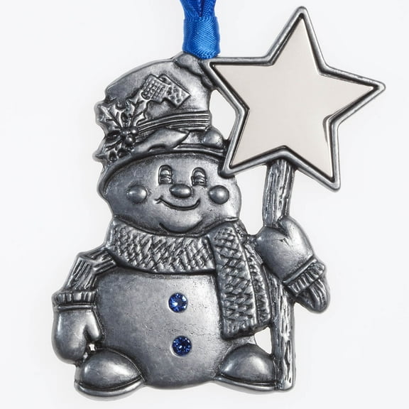 Pewter Birthstone Snowman Ornament, September