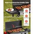 thumbnail image 2 of VEVOR Gas Griddle, 4-Burner Flat Top Grill, 29 inch Grill Plate Propane Griddle with Wheels, Lid, 28000 BTU Outdoor Flat Top Grills for Pan-Frying, Grilling, 2 of 9
